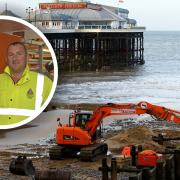 Daniel Hurd, Hemsby Independent Lifeboat coxswain (inset) has reacted to news that £25m is set to be invested in new sea defences on the north Norfolk coast, while Hemsby does not qualify for any support