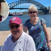 Stan and Wendy Evans in Sydney, Australia, where they visited their son Neil's final resting place.