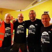 Some of the organisers of the Acle Winter Beer Festival - L-R Jeff Fisher, Adam Fisher, Steve Aldridge and Paul Lambert