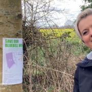 Tiffany Richardson, and her husband Graham, have been putting up posters around Bluebell Woods in Bradwell following concerns for its future.