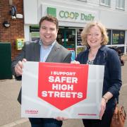 Keir Cozens and Baroness Angela Smith visited the Caister High Street Co-op on Friday.