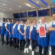Staff at the Fish Inn in Bradwell which has gained its place amongst the UK’s top fish and chip shops.