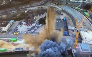 Dramatic footage of the moment the bomb exploded. Picture: Norfolk Constabulary