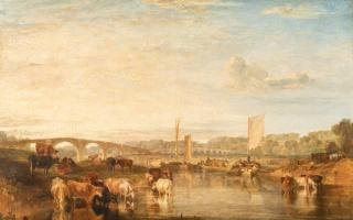 Walton Bridges, 1806, Joseph Mallord William Turner (1775-1851), Oil on canvas. Purchased with support from the National Lottery Heritage Fund, Art Fund, and a private donor. Picture: Norfolk Museums Service