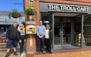 A new defibrillator was installed outside the Troll Cart.
